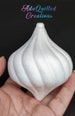 Swirl polystyrene ornament 9 cm (3.54') height 11 cm (4.33'), 3.54' marked swirl orname in sets of six, premarked polystyrene swirl ornament
