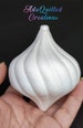 Swirl polystyrene ornament 9 cm (3.54') height 11 cm (4.33'), 3.54' marked swirl orname in sets of six, premarked polystyrene swirl ornament 