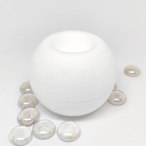 3'' polystyrene candle holders in sets of six,  polystyrene shape with indentations, 8cm (3.15 inches) styrofoam shape
