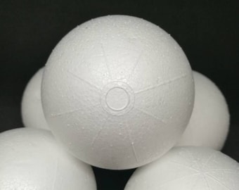 2 3/4'' marked Styrofoam balls in sets of six,  premarked polystyrene balls, 7cm ( 2.76") styrofoam balls, polystyrene spheres, foam balls