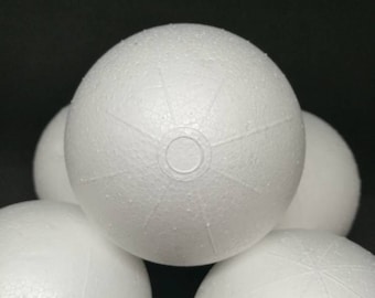 Marked Styrofoam Balls, 7cm, DIY Craft Ornament Supplies, Set of 6