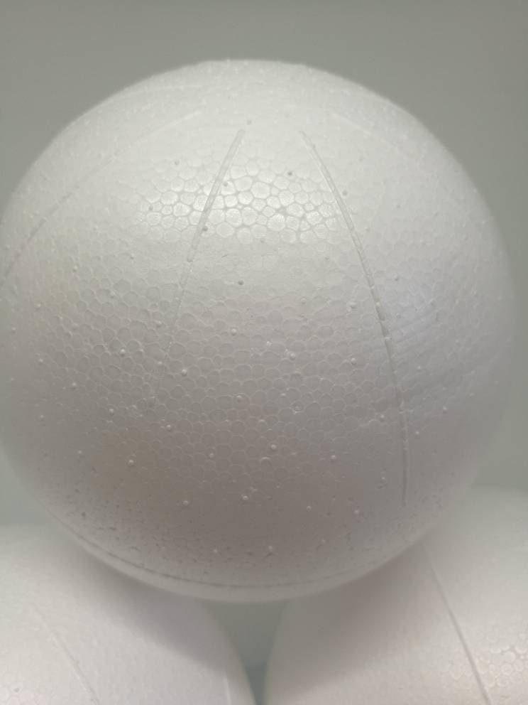 4'' Polystyrene Balls, Set of 6 Marked Polystyrene Balls, 10cm 4
