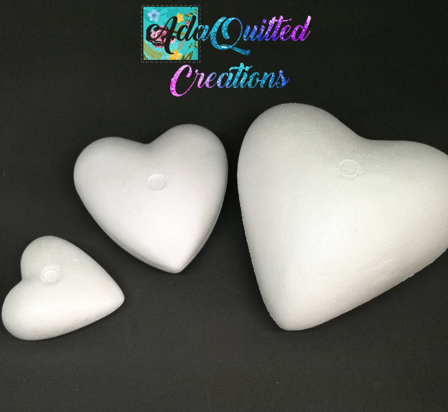 Large Styrofoam Hearts, Set of Two Polystyrene Hearts, Height 15 Cm 5.90  Inches, High Quality EPS, Diy Crafts 