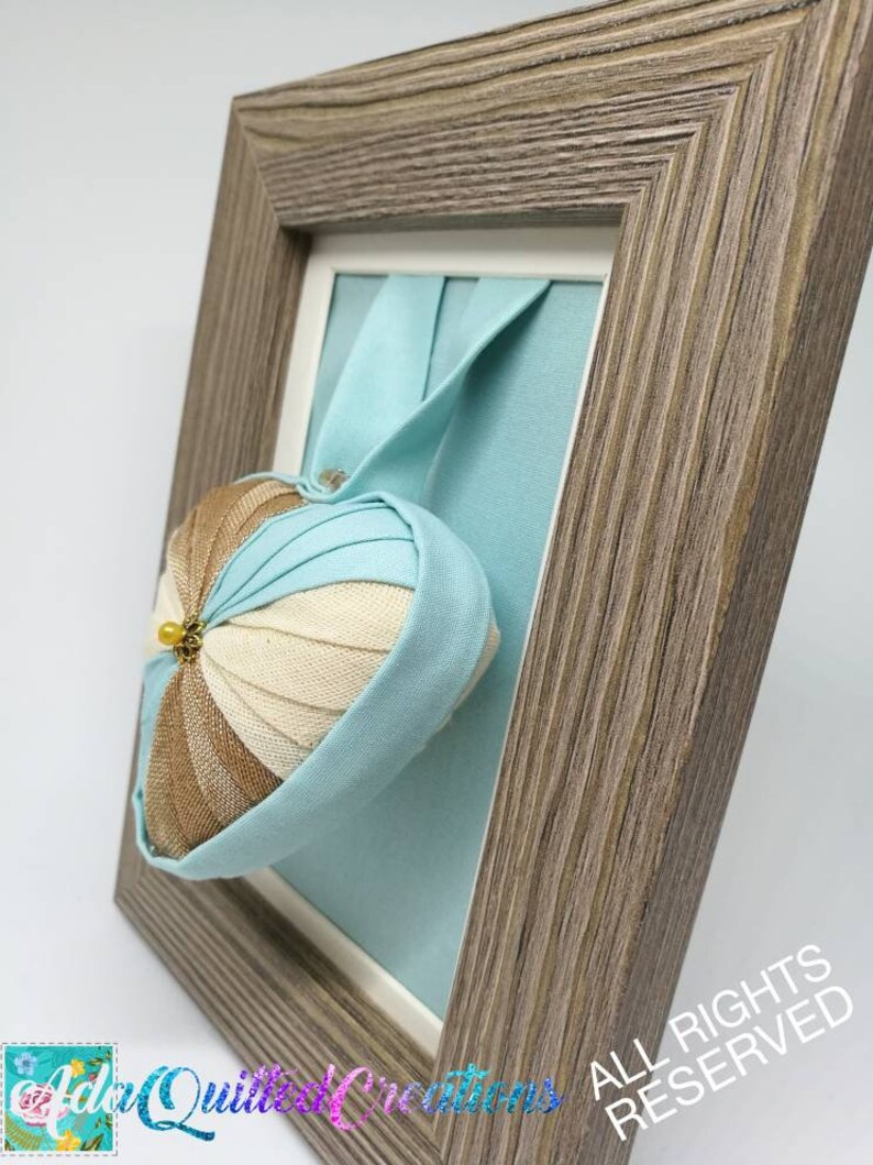 3d Framed Quilted Heart Framed Nursery Decor Quilted Etsy