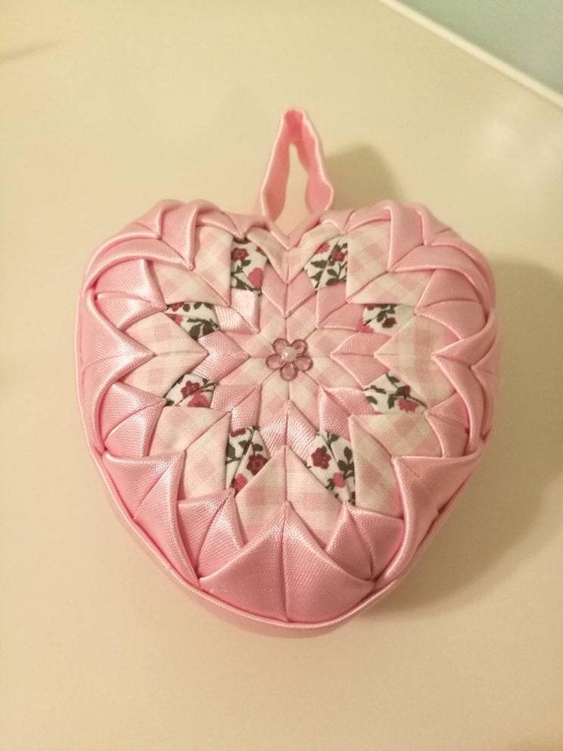 TUTORIAL no sew quilted heart ornament step by step Etsy
