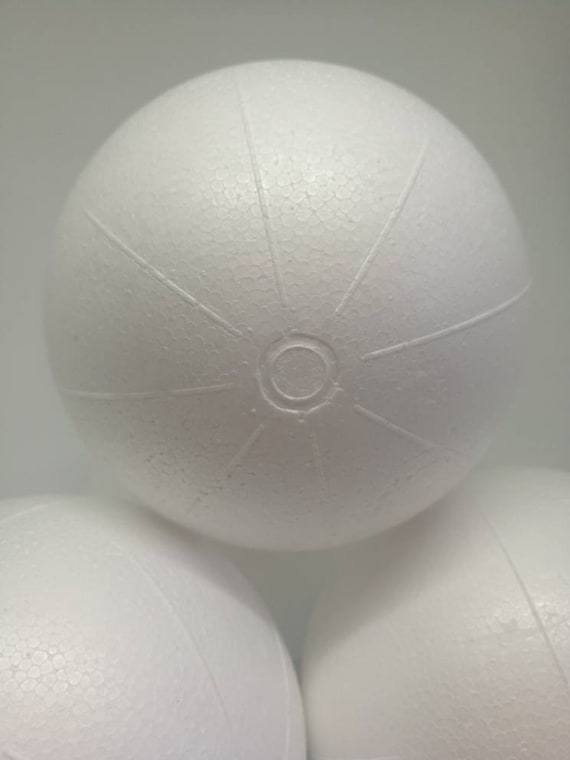 Palline di polistirolo da 9 cm 3,54 pollici, palline di polistirolo  contrassegnate da 3,5 in set di sei, palline di polistirolo premarcate,  sfere di polistirolo, palline di schiuma -  Italia