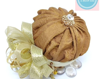 Draped Ball Quilted Ornament Tutorial, No Sew (PDF Pattern)