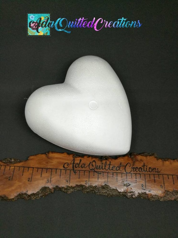 Large Styrofoam Hearts, Set of Two Polystyrene Hearts, Height 15 Cm 5.90  Inches, High Quality EPS, Diy Crafts 