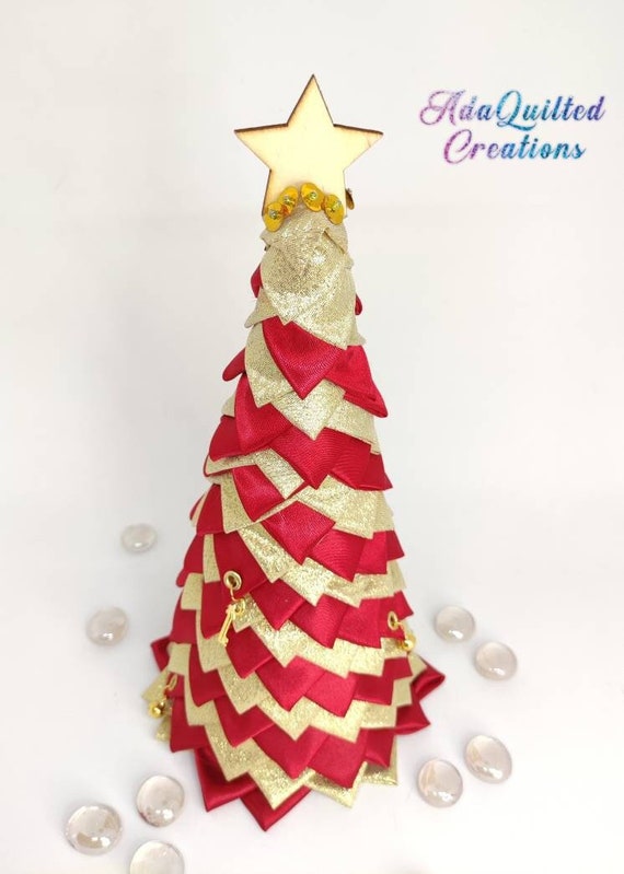 Dollar Tree Styrofoam cone: Fabric covered tree! 