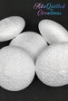 Oval foam disc 8 - 9 cm (3' - 3.54') by 4.5cm (1.75'), Styrofoam super soft elliptical shaped discs in sets of ten, styrofoam oval discs