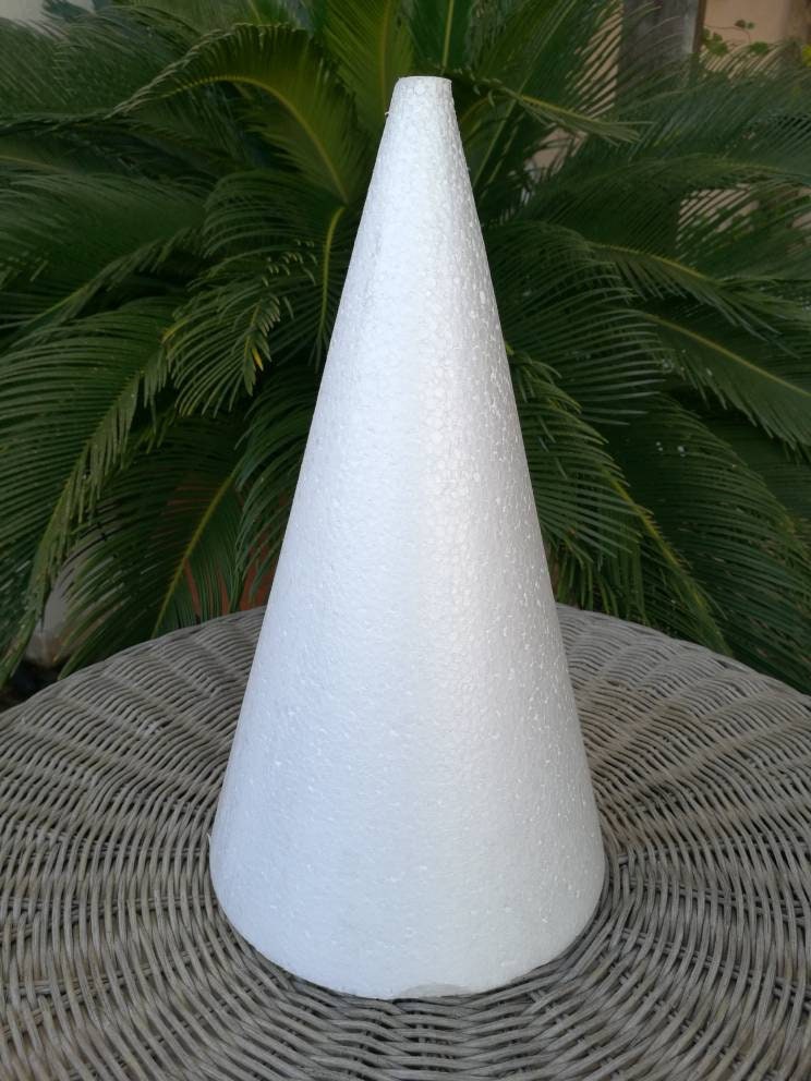 Large Styrofoam Cones, Set of Three Polystyrene Cones, Height 20