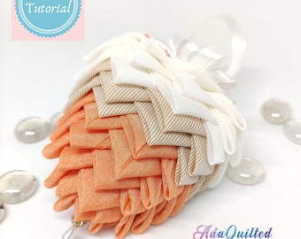 Artichoke Heart Ornament Tutorial, No Sew Quilted Pattern (PDF File)