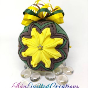 Ornament diy KIT, no sew quilted  ornament kit, tutorial diy kit, no sew, step by step instructions inside