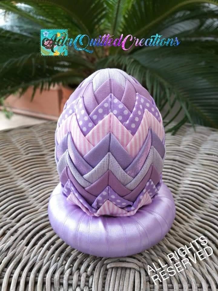 DIY KIT - no sew quilted egg kit, Quilted Easter egg kit, tutorial diy kit, ornament instructions inside
