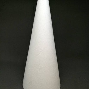 Generic 30PCS Blank Cone Shaped Styrofoam Polystyrene Foam For