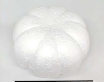 Extra large styrofoam pumpkin sold individually or in sets of two, diameter 19cm (7.5") height 11.50cm (4.53"), EPS polystyrene shape, DIY