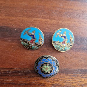Antique enamel buttons 15 mm