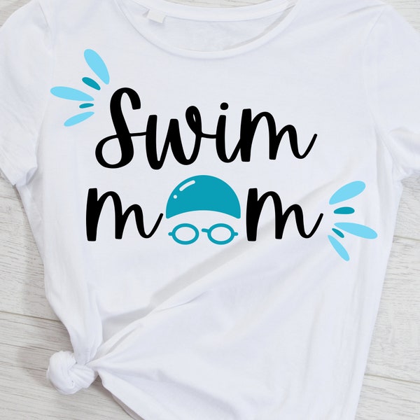 Swim Mom, SVG, PNG Digital File, Swimming Sports Mom Design, Mom Life, Mom Sports Life, Digital File