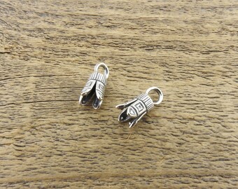 funky pattern Irina Miech 9mm gold plated sterling silver 2 pcs vermeil cones Hill Tribe