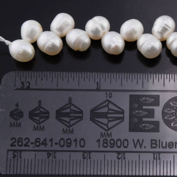 Freshwater Biwi Long Drilled White Pearls with Lots of Luster! - A Grain of  Sand