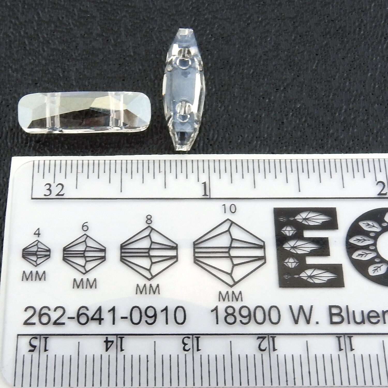 PRIMERO Crystal Beads - Two-Hole Column Beads In Lots Of Colors & Sizes For Crafting