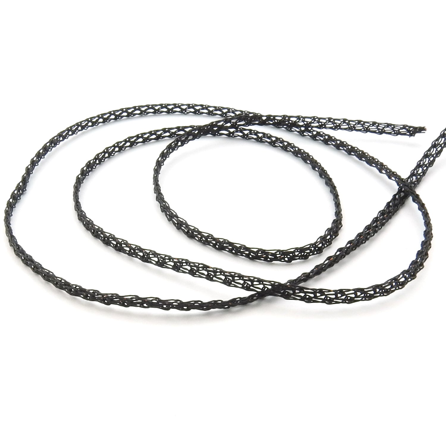 12 Zoll schwarz Metall Mesh Kette, 2mm SilverSilk, Irina Miech