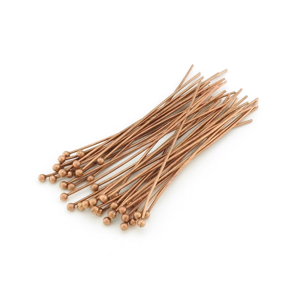 40 pcs antique copper ballpins, 22 gauge 2 inches long