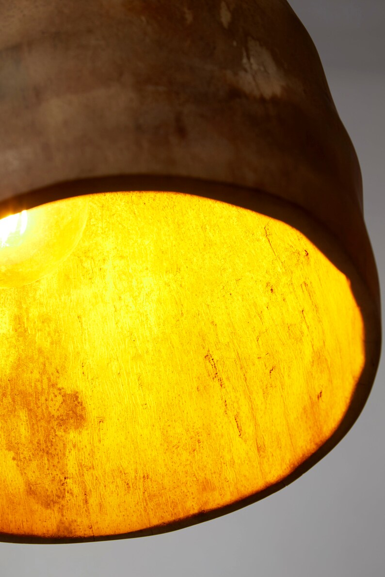 Agave Wood Pendant Light, Etsy DESIGN AWARD FINALIST, Eco friendly Decorative Rustic chandelier, Optional Plug in pendant light image 5