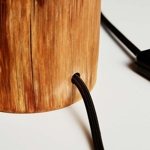 Wood Desk Lamp with Edison Light Bulb, Home Office, Bedside Lamp, Cylinder Lamp, Modern Desk Lamp, Sending Love, Eco friendly, Hygge image 7