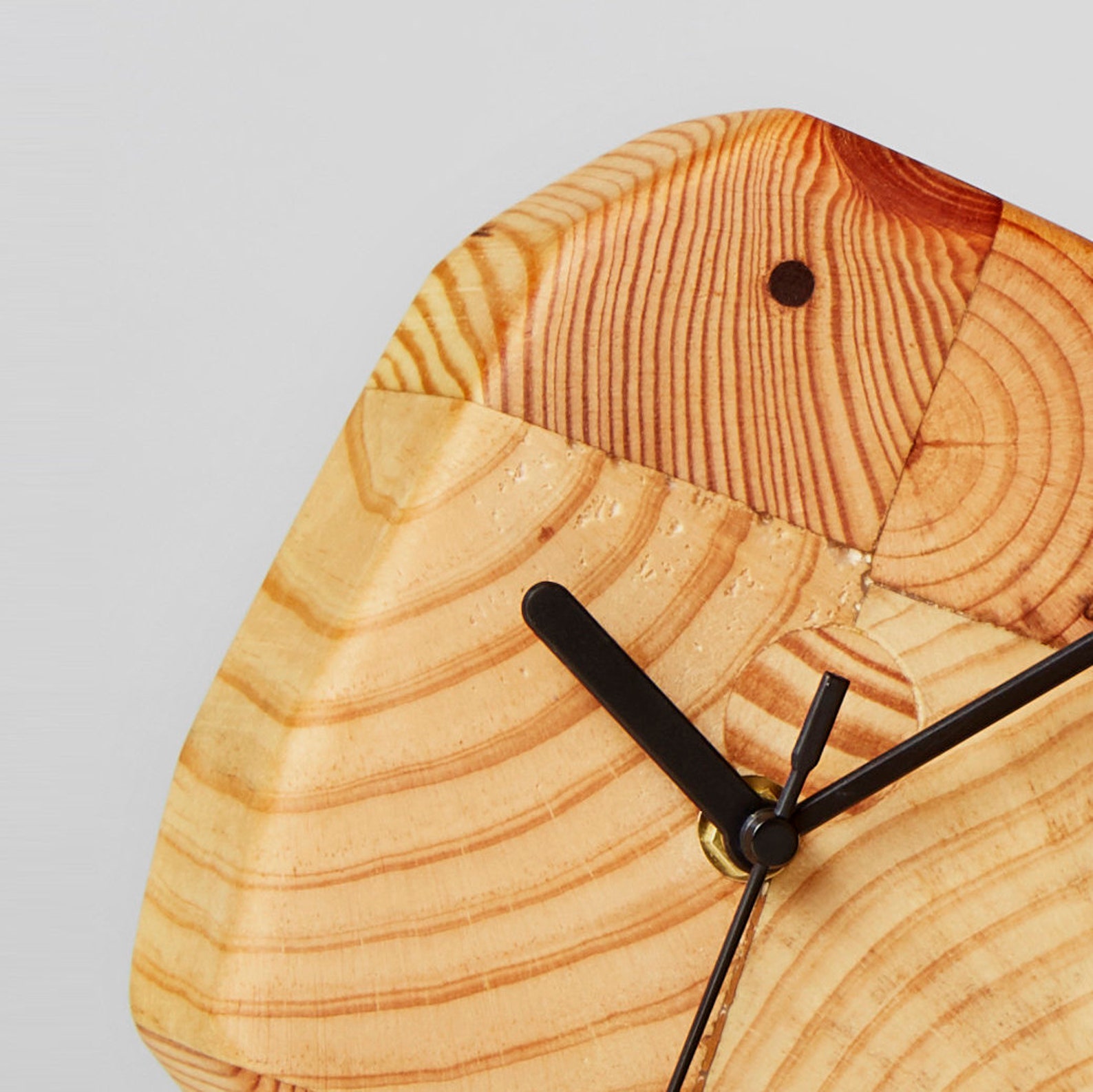 Tabletop Clock Bedroom Decor Geometric Clock Wood Clock Etsy