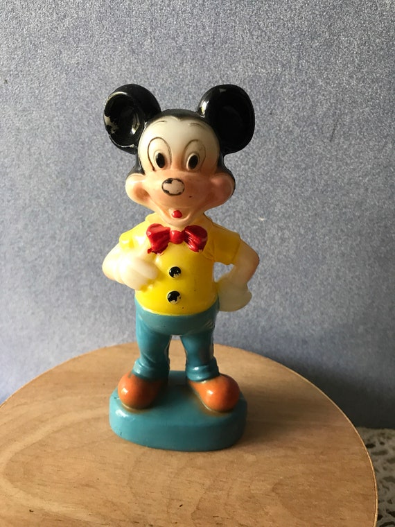 vintage mickey mouse plastic figurine