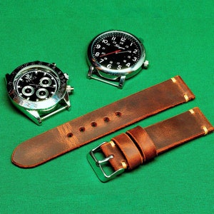 Handmade Vintage Leather Watch Strap, Watch Strap, 18mm, 20mm, 21mm, 22mm, 24mm, Watch Strap, Watch Strap Leather, Leather Watch Band,118