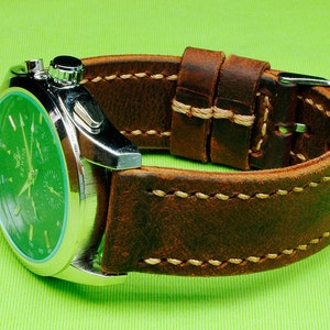 Handmade Vintage Watch Strap 18mm, 19mm, 20mm, 21mm, 22mm, 24mm, Leather Watch Strap, Watch Strap Leather, Watch Strap, Watch Band, 107