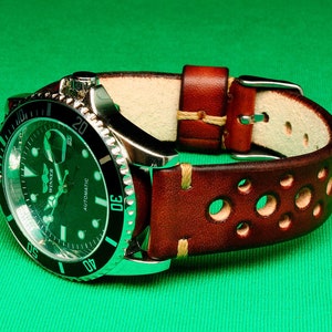Handmade Leather Watch Strap Rally, Watch Strap, 18mm, 19mm, 20mm, 21mm, 22mm, 24mm, Watch Strap Brown Leather, Leather Watch Band,116
