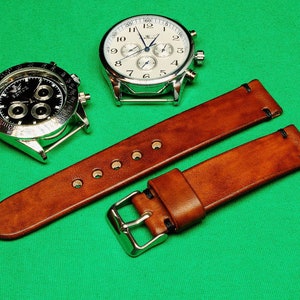 Handmade watch strap, Tan Itallian Leather Watch Strap, 18mm, 20mm, 22mm, 24mm, Watch strap leather, Watch band, Leather watch band,111