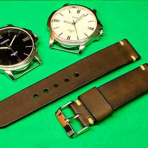 Handmade Watch Strap, distressed brown leather, 18mm, 20mm, 24mm, 22mm, watch strap leather, leather watch strap, leather watch band,100
