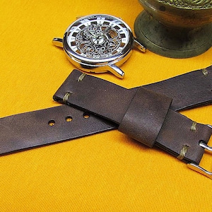 Handmade Watch Strap with Distressed Leather 18mm, 20mm, 22mm, 24mm, leather watch strap, watch strap leather, leather watch band 03