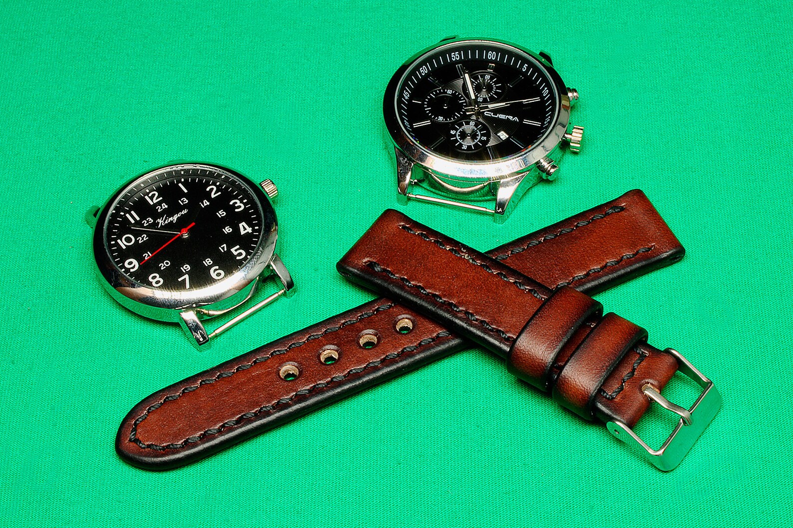 Handmade Leather Watch Strap With Brown Chromexcel Leather Etsy