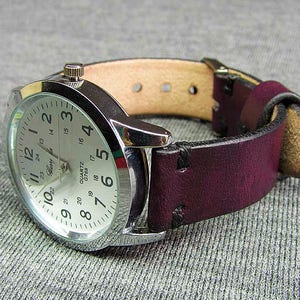 Handmade watch strap, Itallian Chromexcel Leather Watch Strap 20mm, 18mm, 22mm, 24mm, Unisex watch strap, 20mm Watch band, Watch band