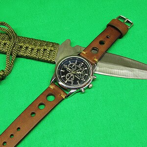 Handmade Leather Watch Strap Rally Watch Strap of Distressed - Etsy
