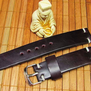 Handmade  Ox Blood Burgundy Leather Watch Strap 18mm, 20mm, 22mm, 24mm, Leather watch strap, Watch Strap Leather, Unisex watch strap, 042