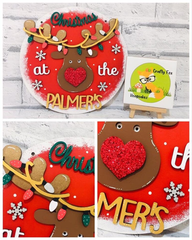 Santa Believe In Christmas Personalised Free Standing Hanging Plaque Wooden Sign