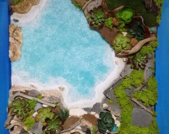 Decoración de pared con musgo Cuadro de planta estabilizada