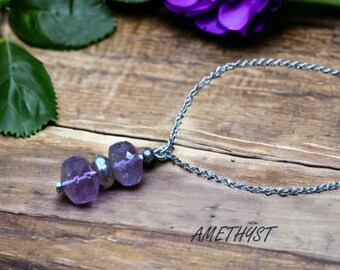 Amethyst Healing Necklace, Crystal Necklace, Gemstone Necklace, Amethyst Necklace, Protection Necklace, Gift For Her