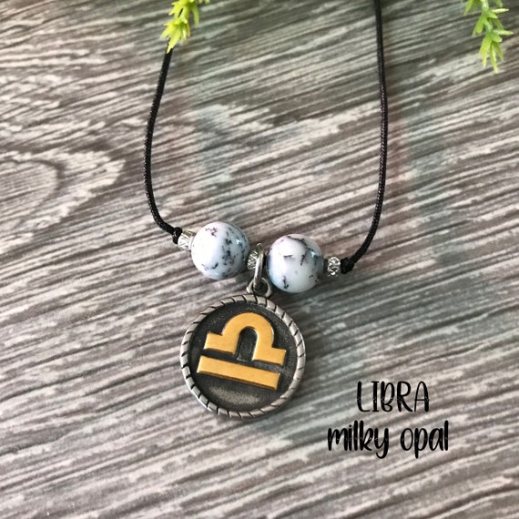 Libra opal necklace sale