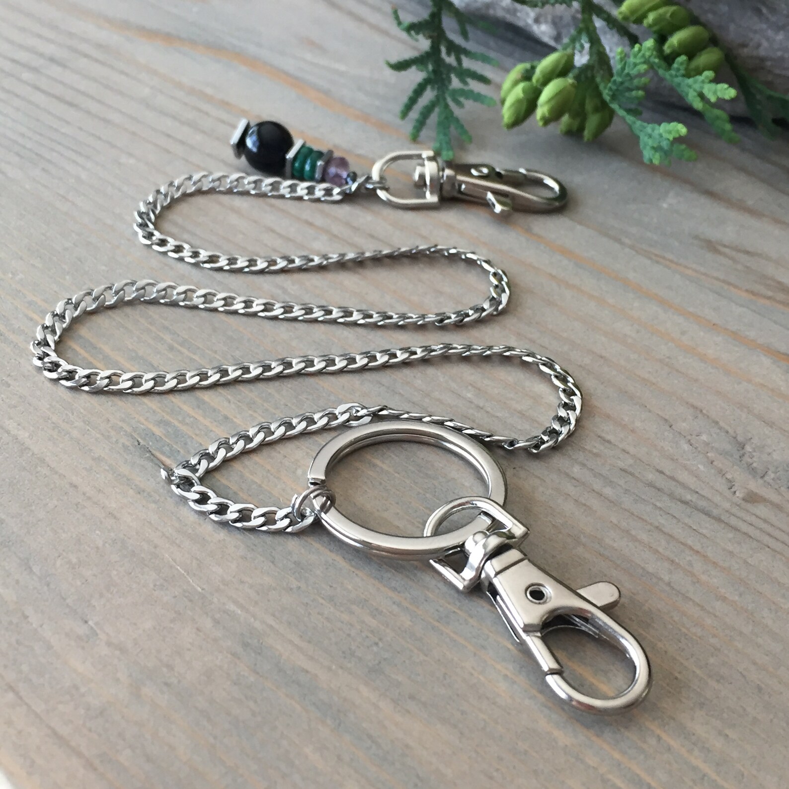 Empath Protection Keychain Long Purse Keychain Stainless Etsy UK