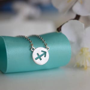 Sagittarius Zodiac Sterling Silver Necklace, Sagittarius Zodiac Necklace, Sterling Silver Zodiac Necklace, Zodiac Necklace, Zodiac Jewelry