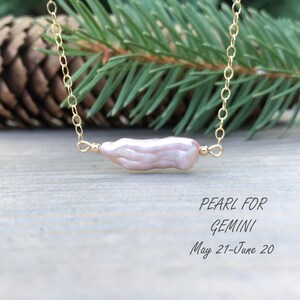 8mm Fresh Water Pearl Necklace, Gold Filled Pearl Necklace, Gemini Birthstone, June Birthstone Necklace, Gemini Pearl Necklace