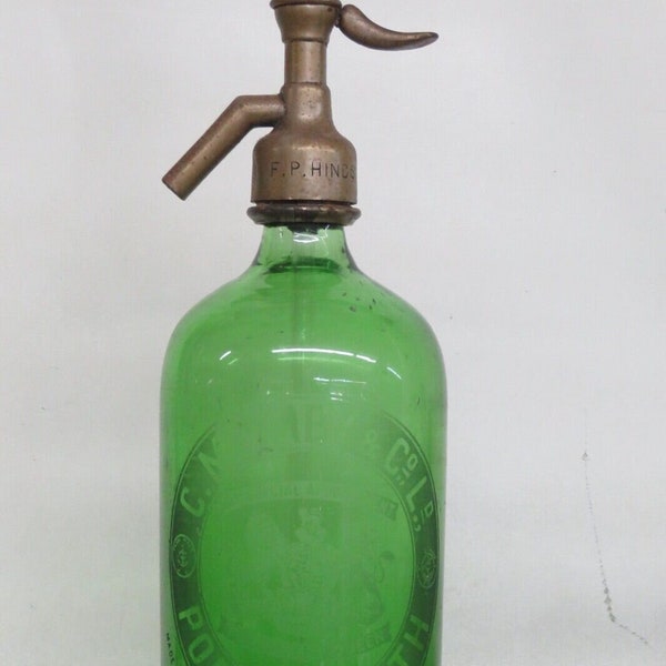 Portsmouth C Mumby Green Seltzer Bottle 4008B