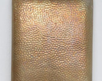 Early 20th Century Hammered Hip Whiskey Liquored 1920s Metal Flask 4713B